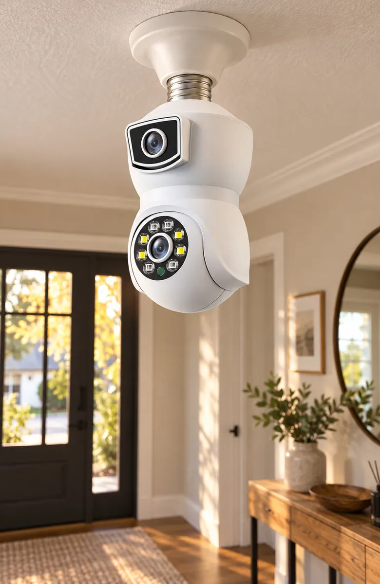 E9 Sicherheitskamera mit Dual-Objektiv und WLAN