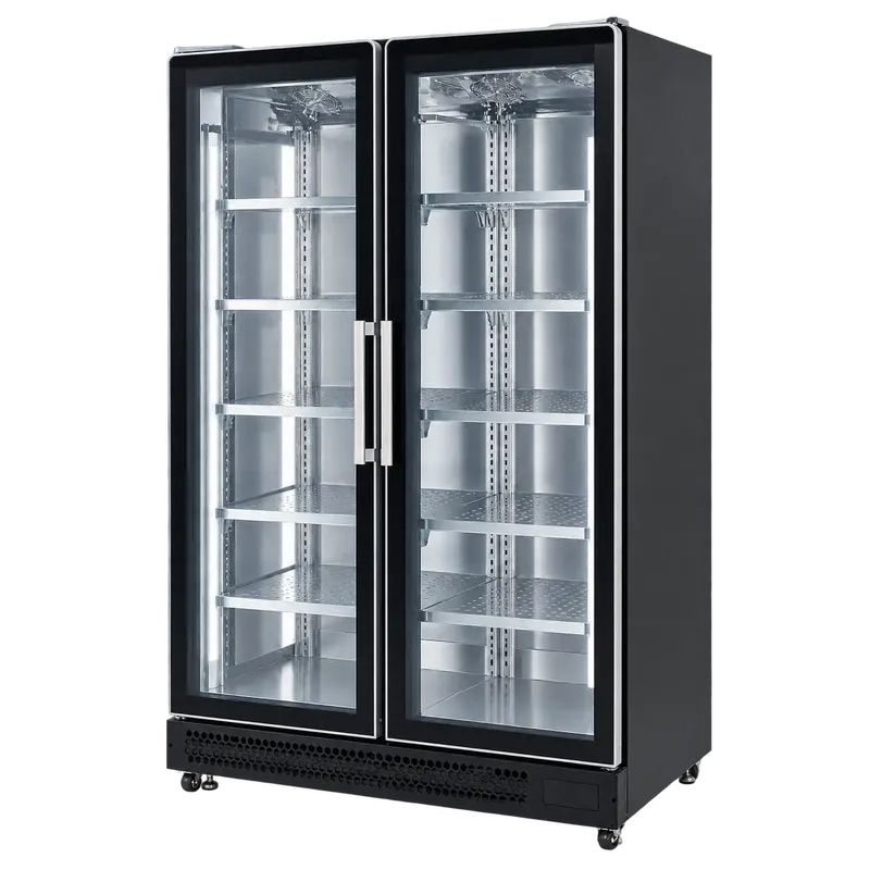 Premium Doppeltür-Glas-Display-Kühlschrank