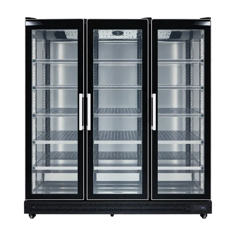 Dreitüriger Glas-Display-Kühlschrank in technischer Qualität