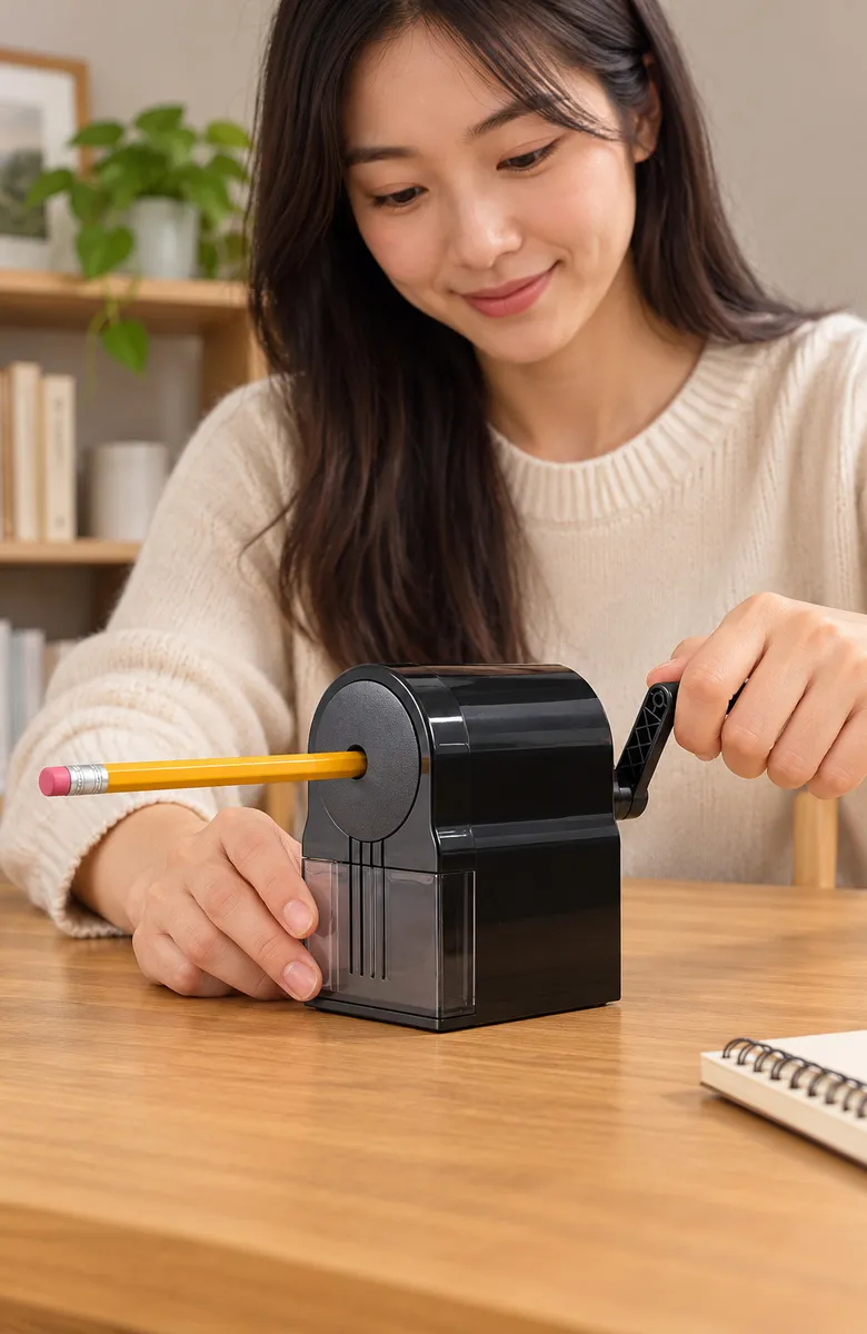 Deli 71163 manueller Bleistiftspitzer mit automatischer Zuführung