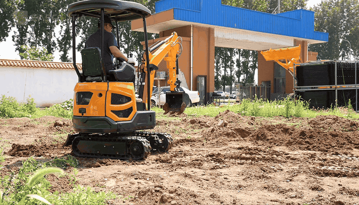 Excavator swing‑angle display. Wide‑angle swing operation, large working coverage, excellent site adaptability.