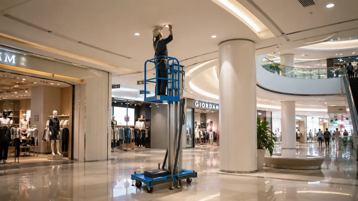 Commercial space ceiling, lighting, and facility maintenance