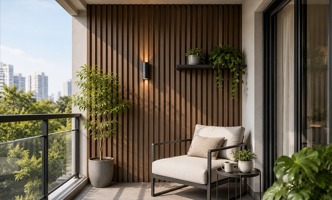Mur d'accent de zone de loisirs de balcon