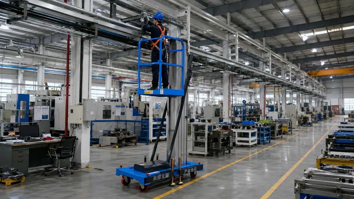 Industrial workshop pipeline inspection and overhead servicing