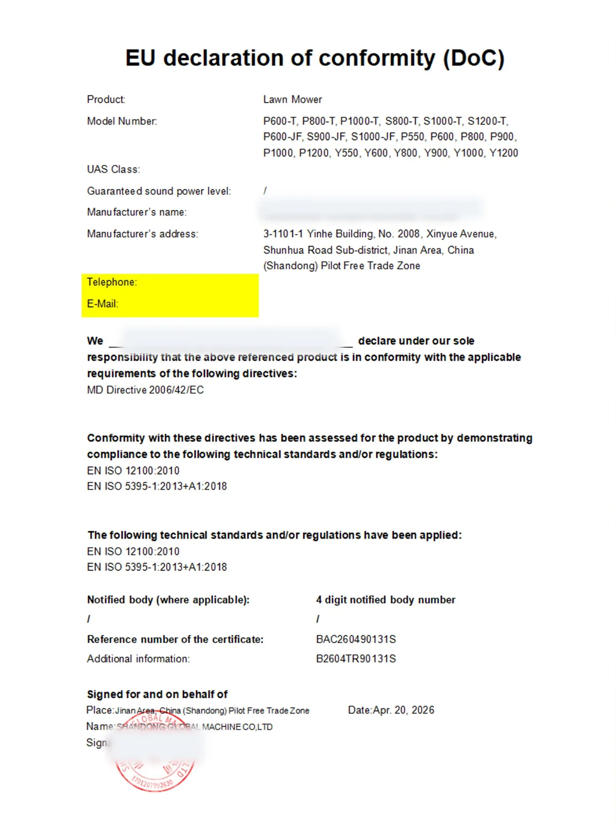 CE certification