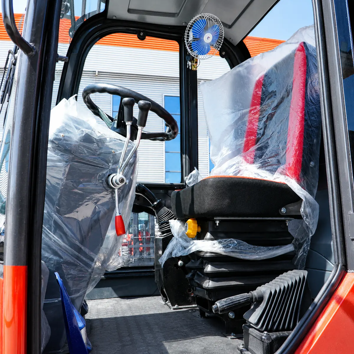 5-Tonniger artikulierter Offroad-Gabelstapler-Details-Fahrerhaus-Sitz und Joystick-Steuerung