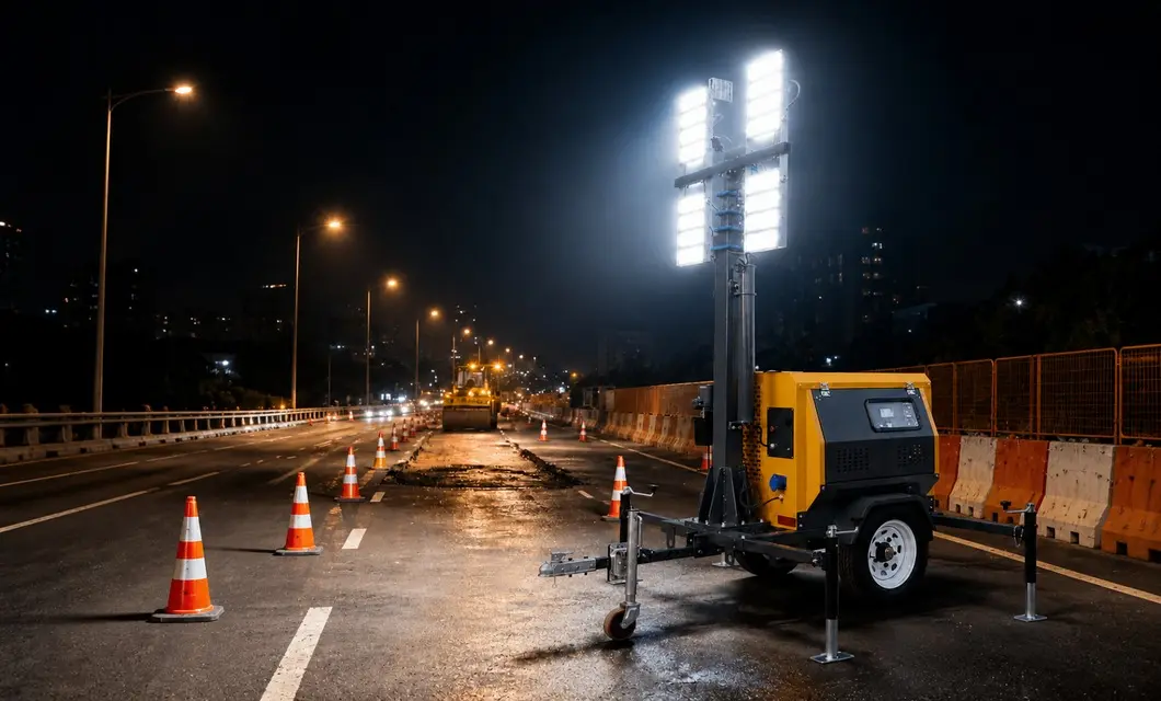 Mobile illumination for roadside emergency inspection and repair.