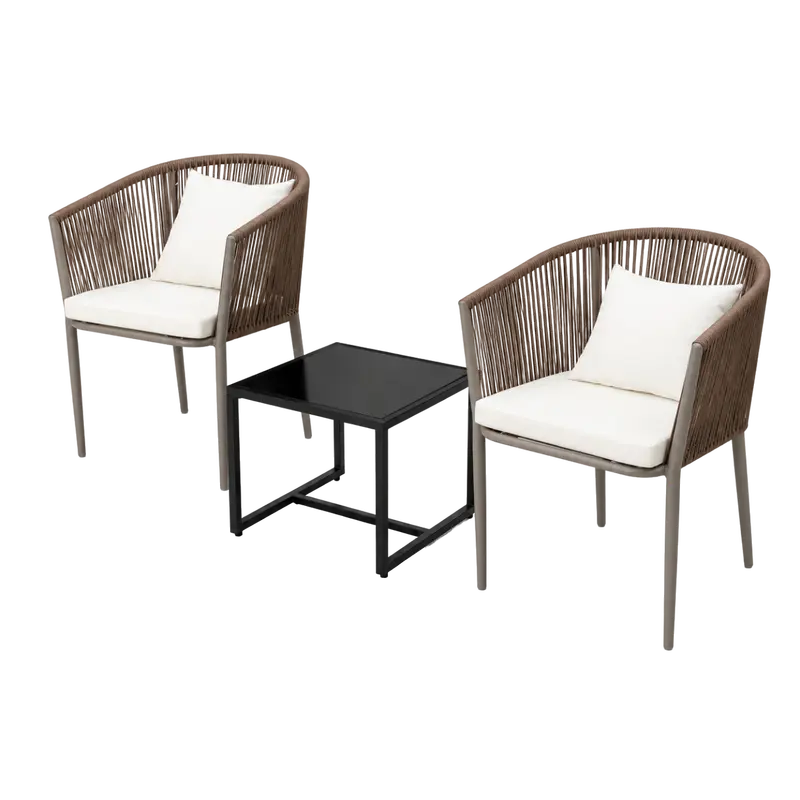 Outdoor balcony double tea table and chair set
