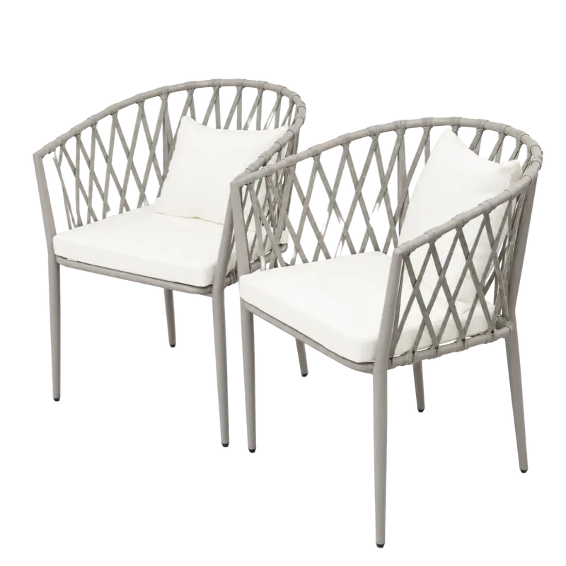Diamond-weave webbing outdoor leisure chair