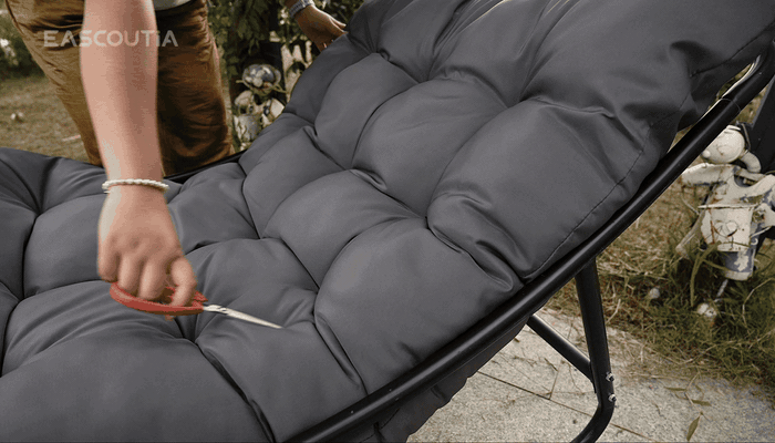 Scratch-resistant surface testing helps the rocker and ottoman maintain a clean finish through routine outdoor contact and daily movement.