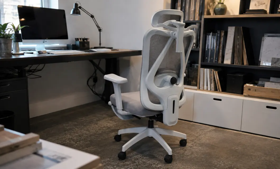 Back support beside reading shelves