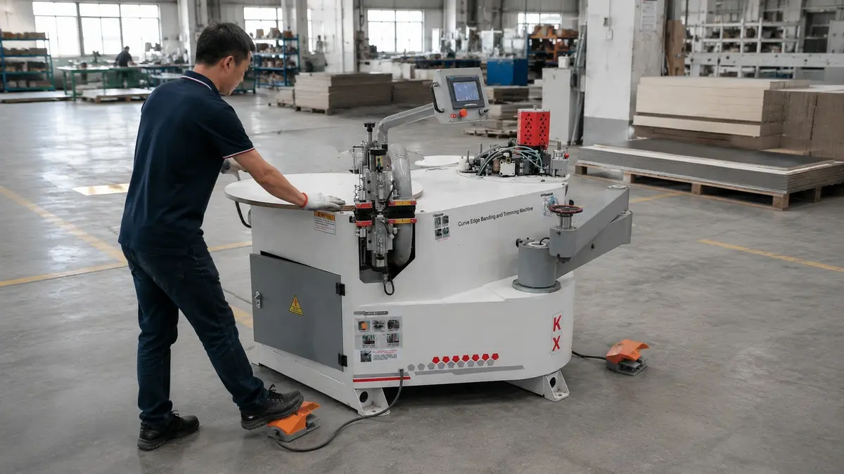 Production de baguage de bord incurvé par lots