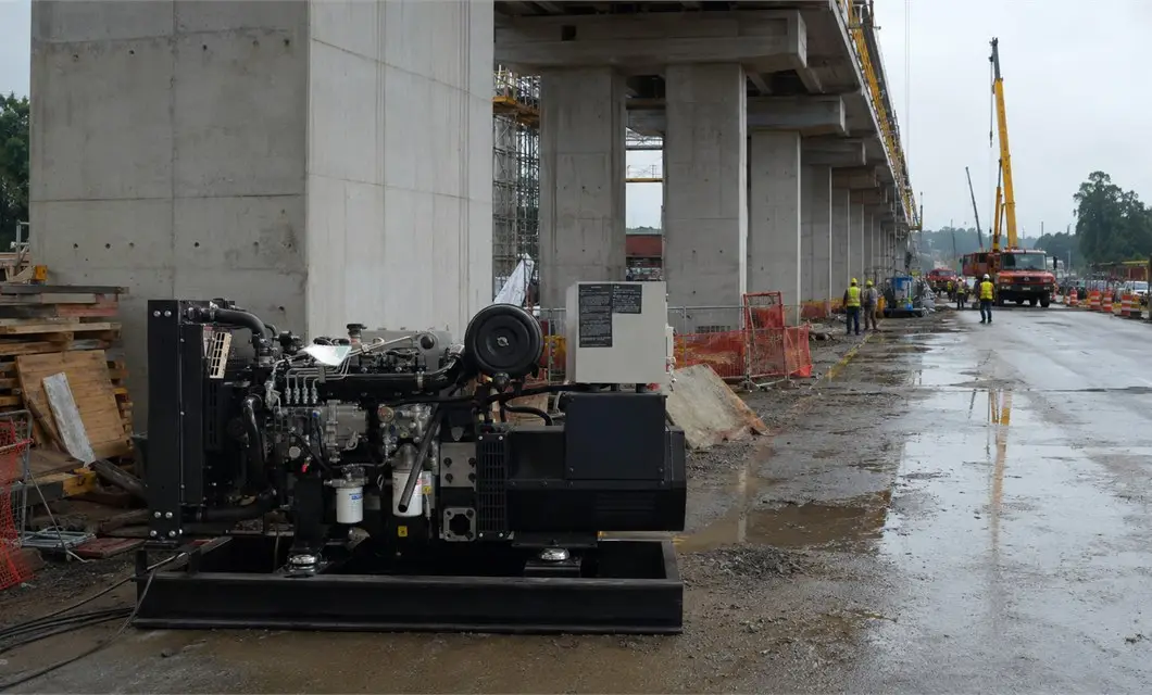 Proyek jembatan-dukungan daya untuk jembatan dan area kerja kota.