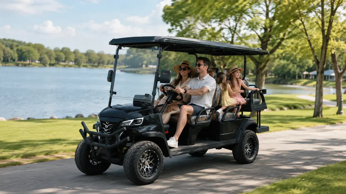 Family Sightseeing by the Lake