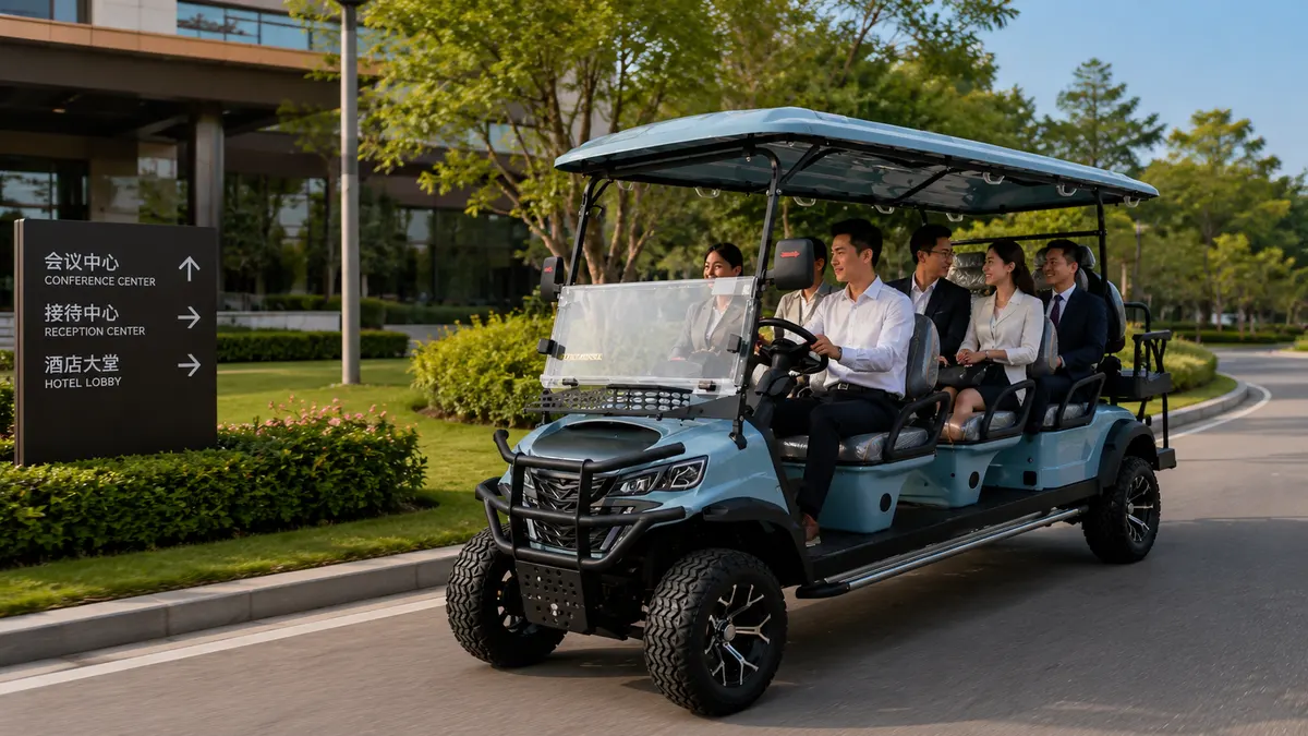 Tàu Con Thoi đi lại trong khuôn viên trường