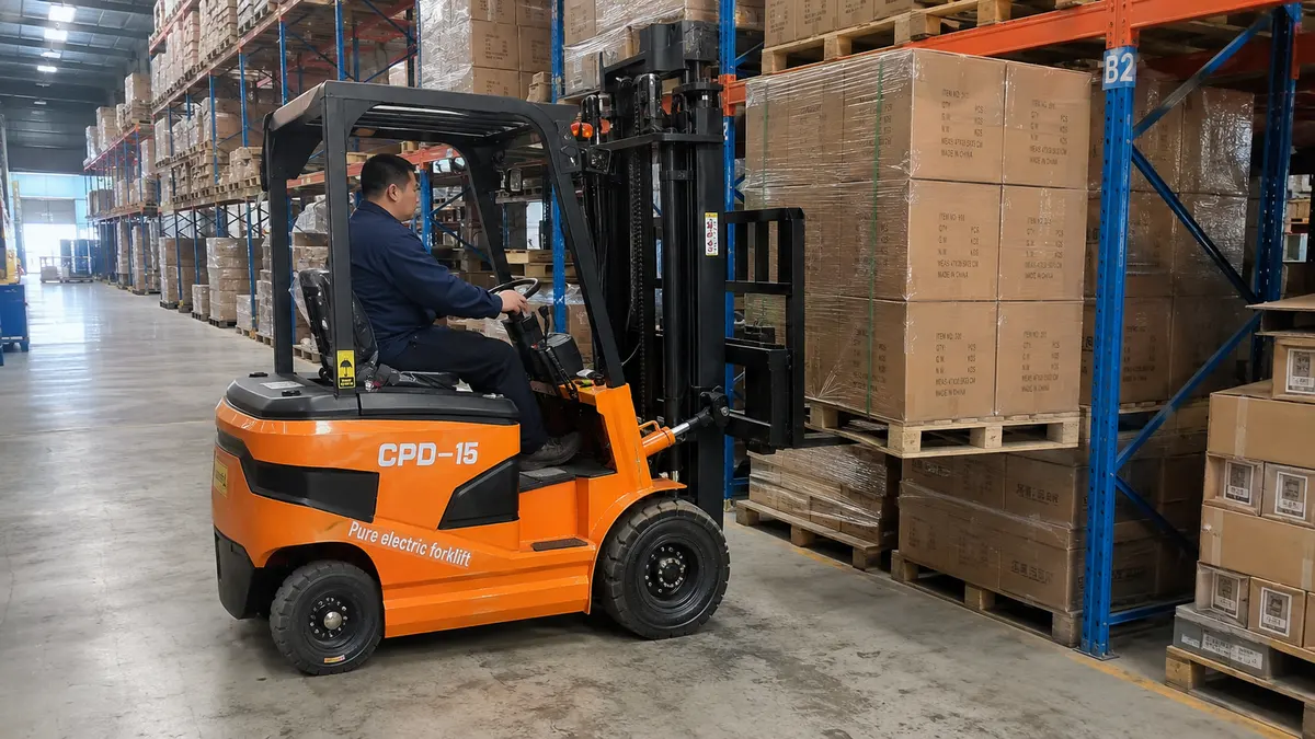 Warehouse Aisle Pallet Handling