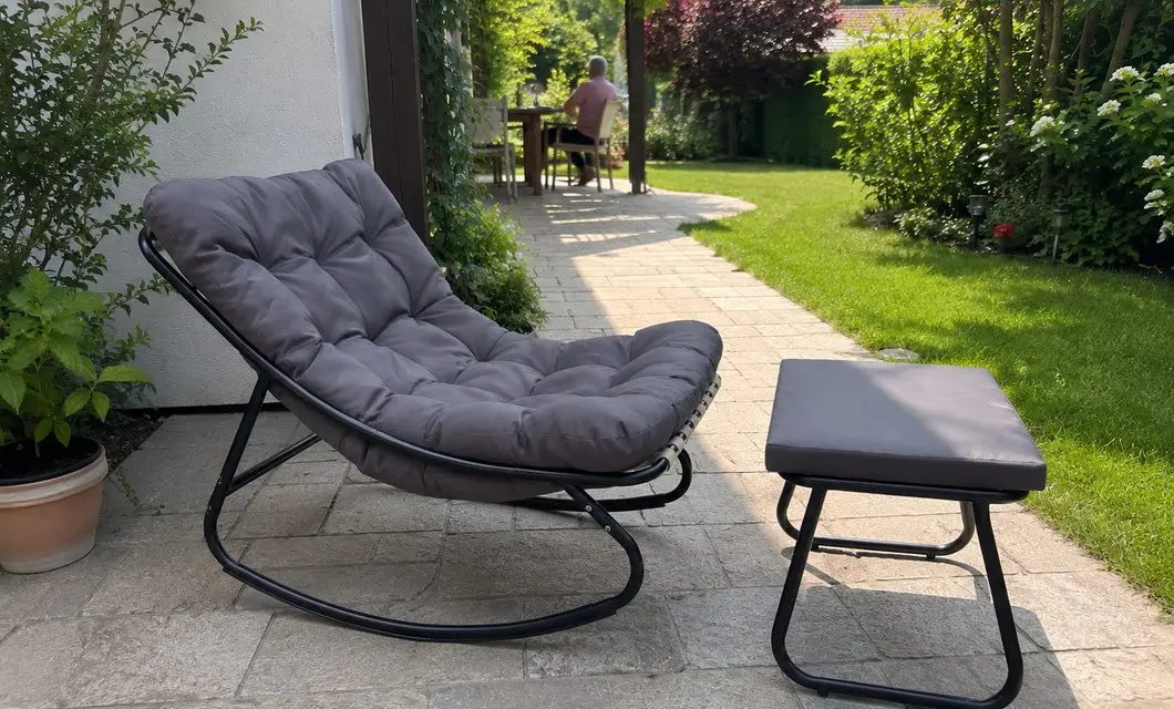 Calm Garden Terrace Comfort Area for Cushioned Rocking