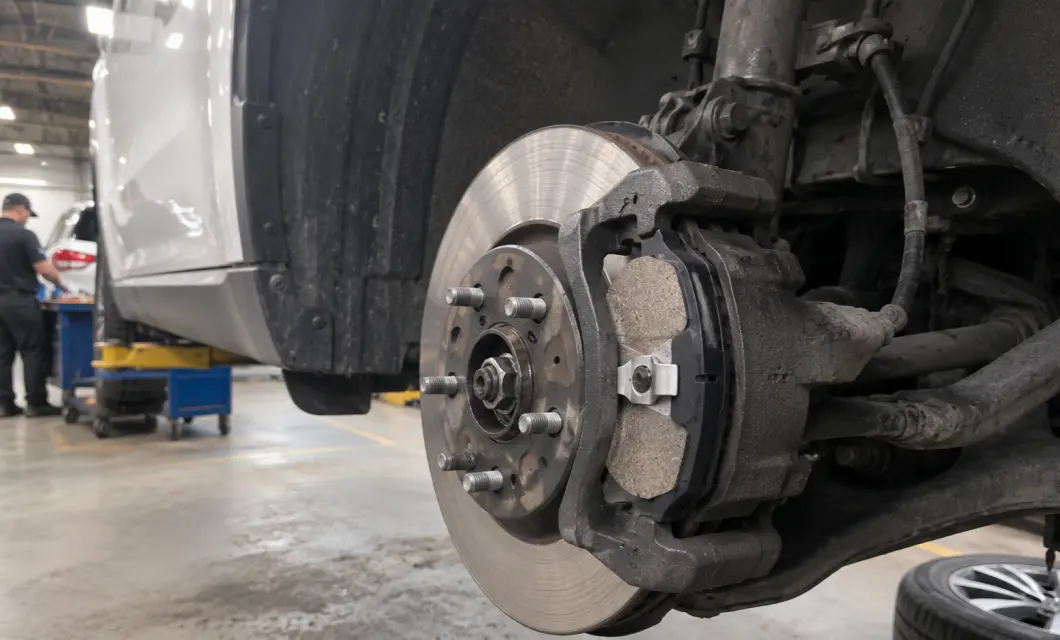 Keramische Pad Zittend Bij Rotor