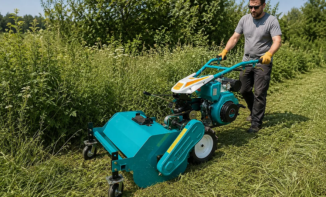Mow Growth Along Gravel Road Edges