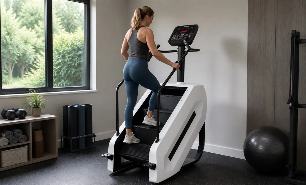 Compact cardio in a dedicated home gym