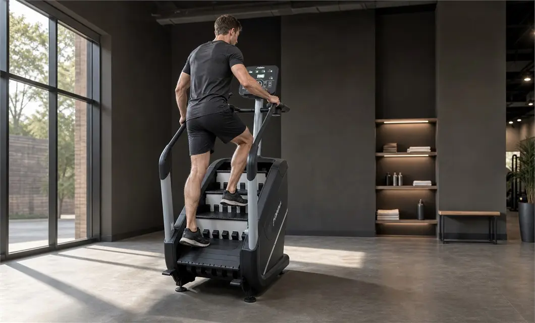 Continuous stepping on an open fitness floor