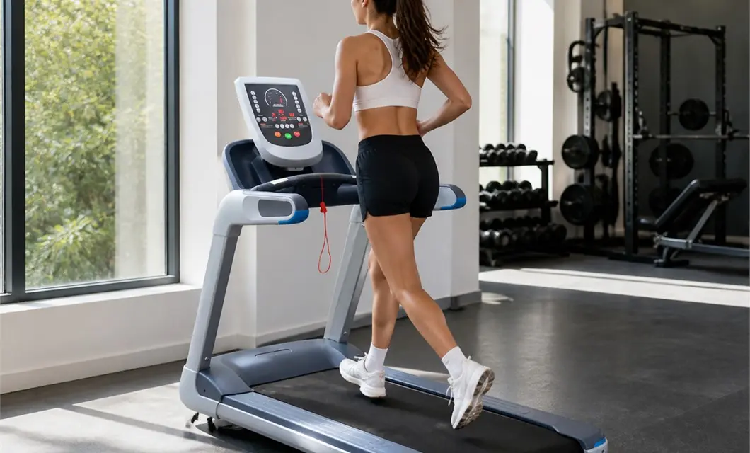 La course quotidienne dans une salle de gym commerciale propre
