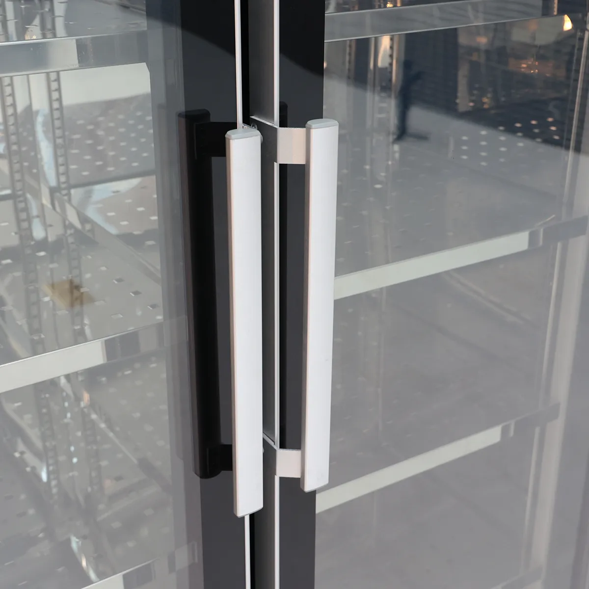 Doppelte Glastür griffe Detail