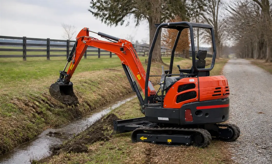 Drainage Ditch Cleaning with Clear Reach