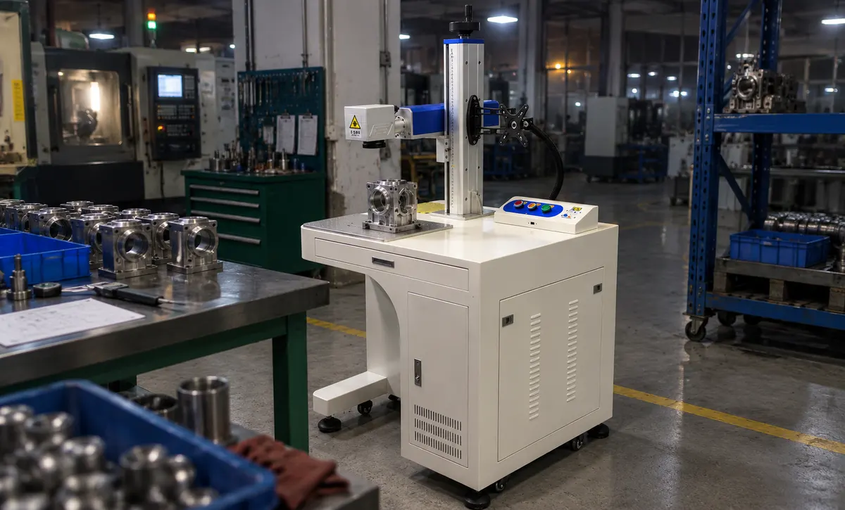 Electrical equipment identification labels are handled at a quality-control and traceability workstation
