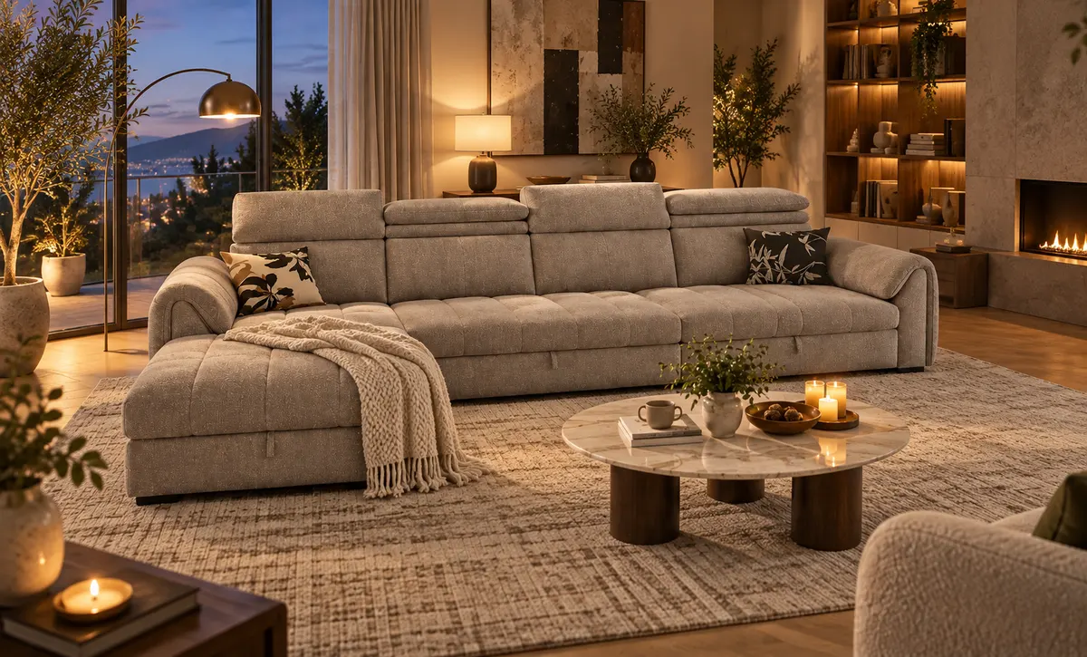 Evening Living Room Sectional Sofa