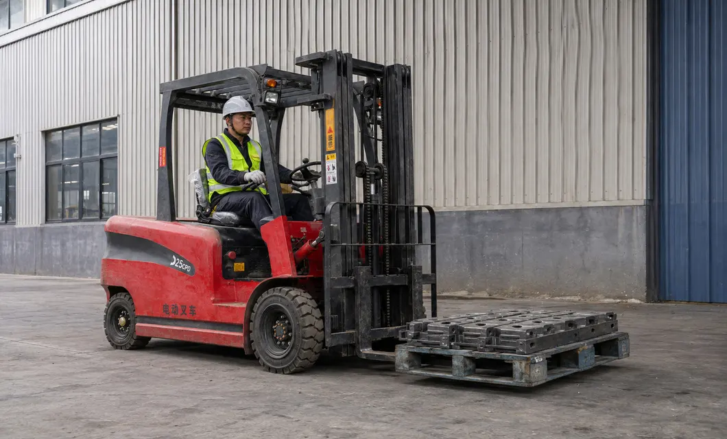 Palletbehandeling met gangpad aan de voorkant