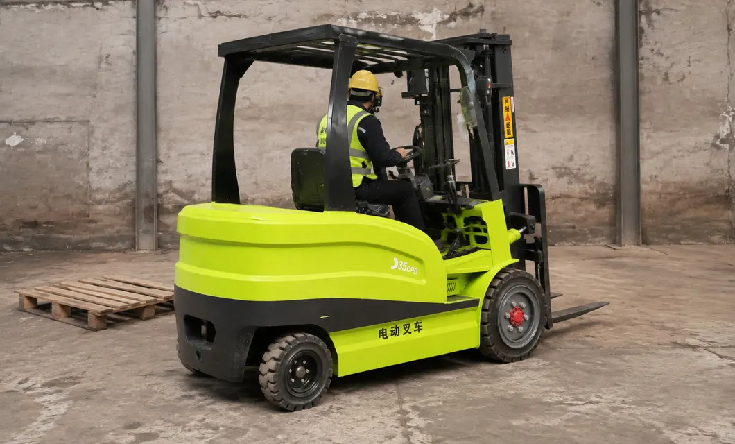 Factory Workshop Lime Forklift Handling