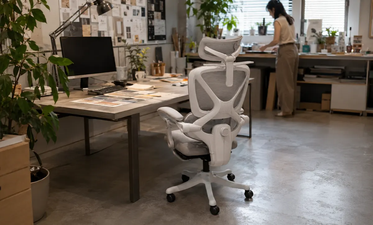 Flexible support near design desks
