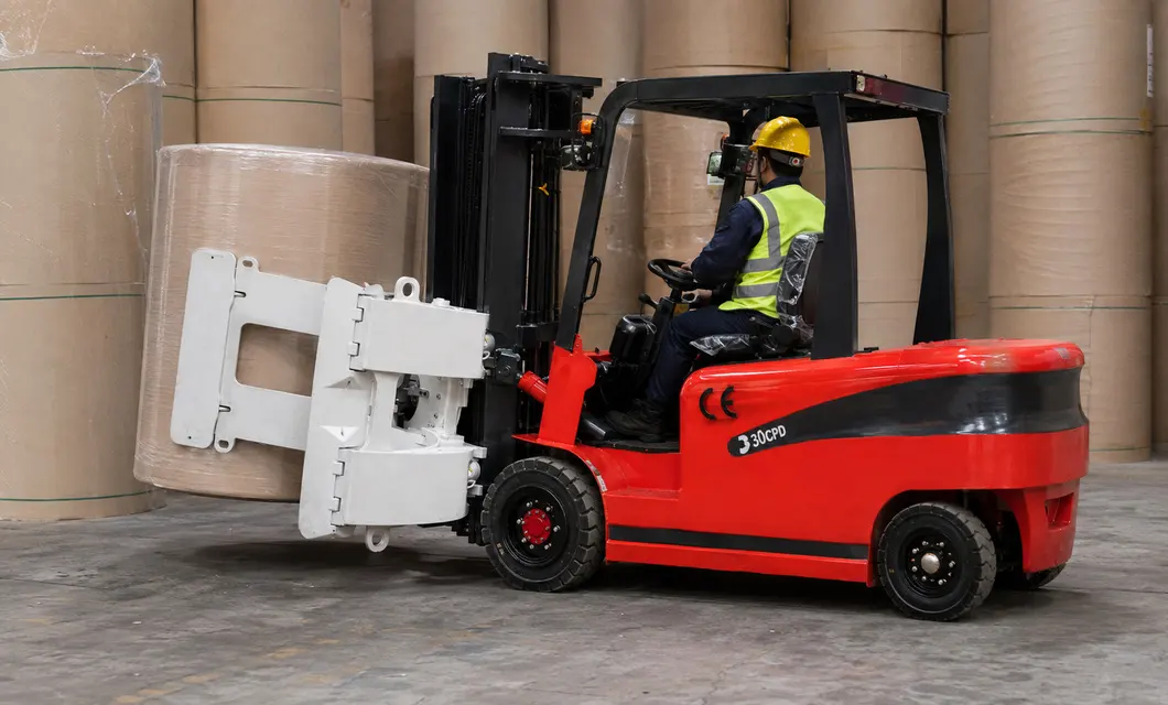 Front Clamp Forklift Roll Handling