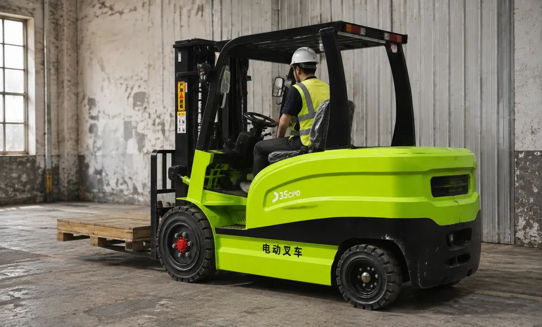 Warehouse Lime Forklift Pallet Transfer