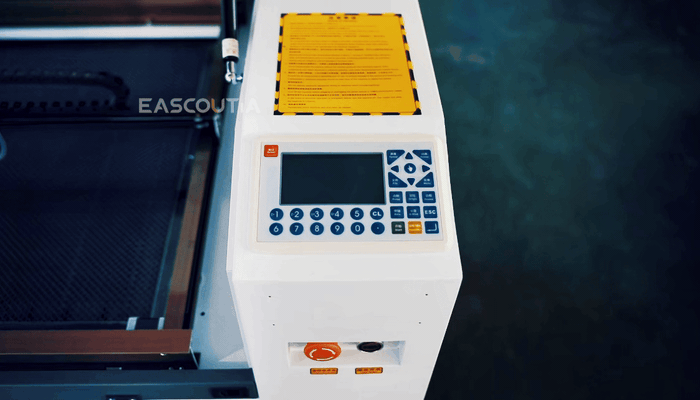 Numeric keypad with function keys and e-stop makes parameter setup fast and safe.