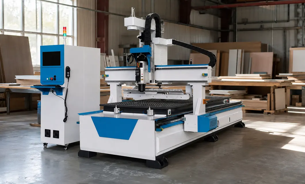 Gantry und Work table im Panel Shop