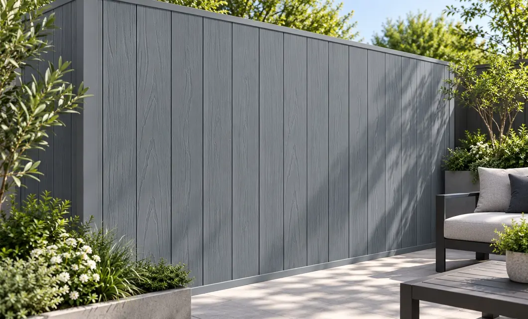Garten wand mit ruhigen linearen Gelenken