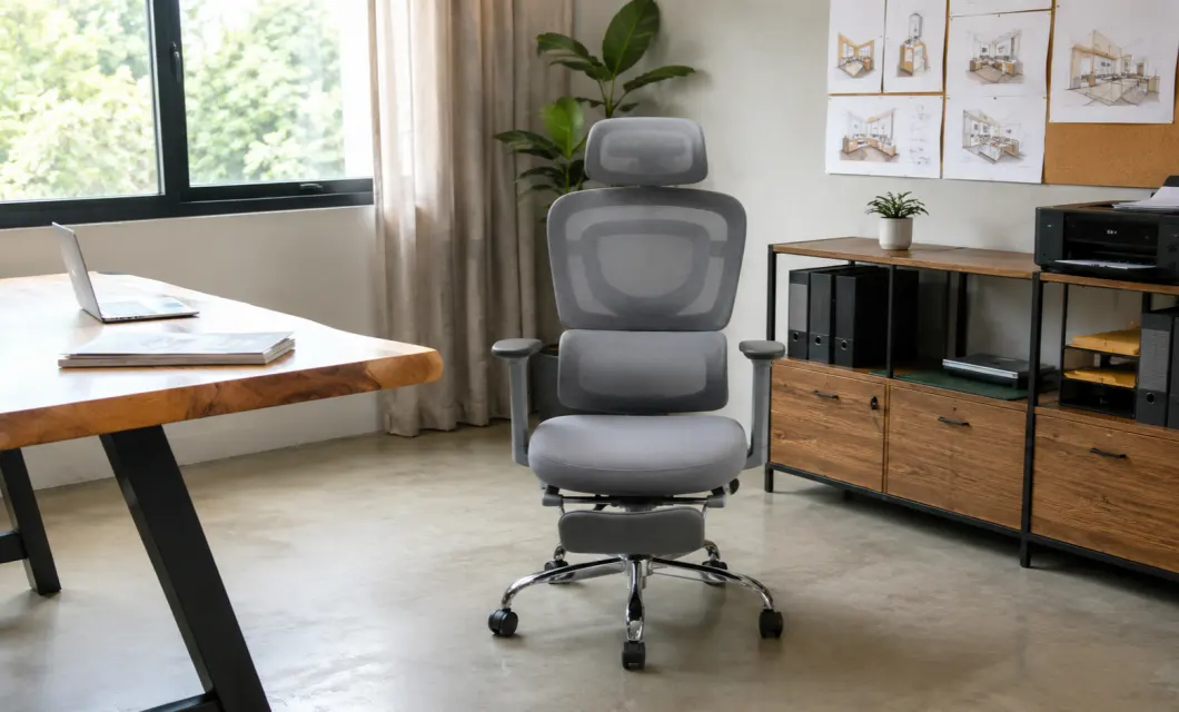 Grey support for creative desks
