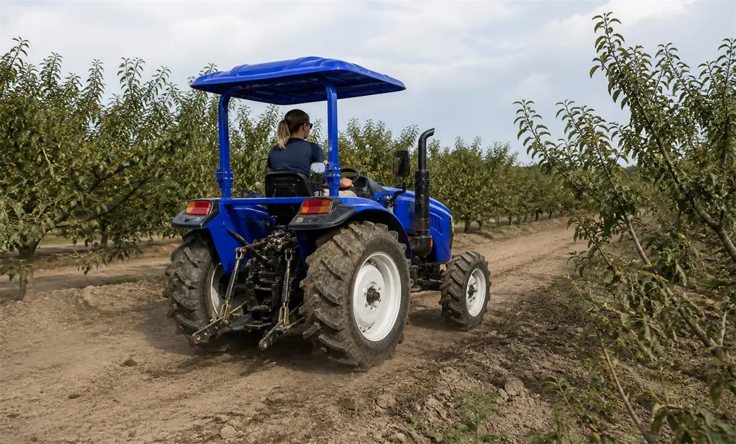 Traktion auf gepflügtem Feld: Sichere Bodenkontaktverbindung über das gesamte gepflügte Feld. ALT-704B wird in dieser Arbeits einstellung angezeigt. Bestätigen Sie die Passform, das Gelände, die Strecken freigabe und die Betriebs bedingungen vor der Verwendung.