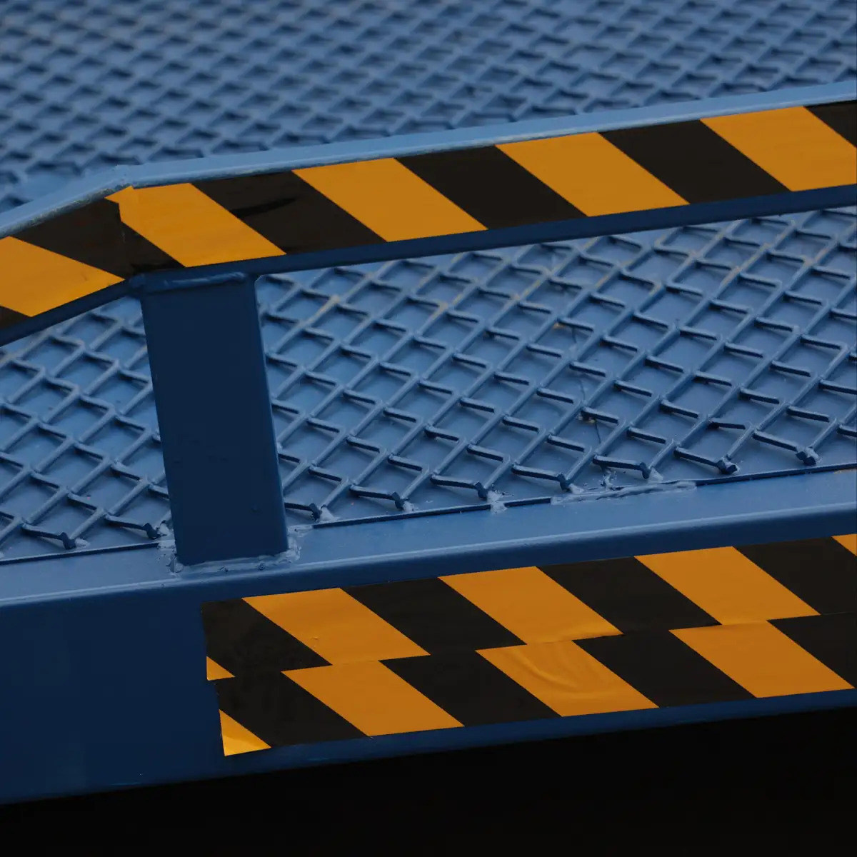 Hazard-Striped Safety Guardrail