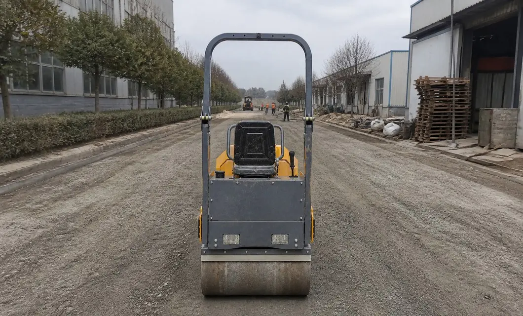 Builds stable industrial access roads with controlled drum coverage.