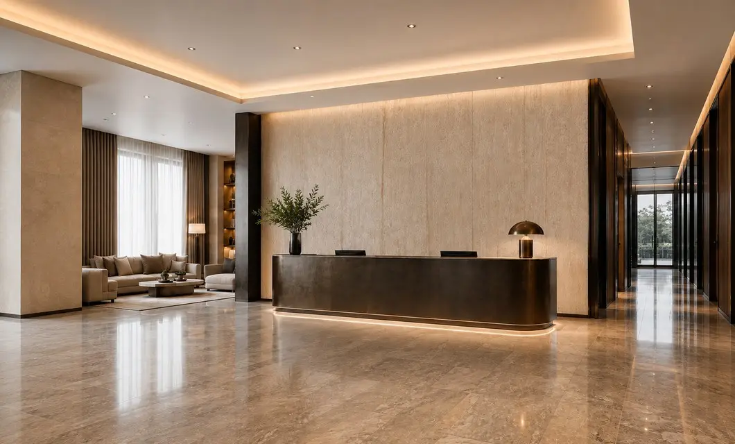 Hintergrund wand in einer Luxushotel lobby