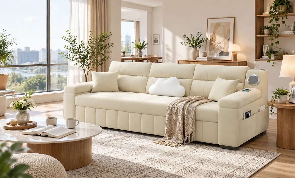 Modern City View Living Room