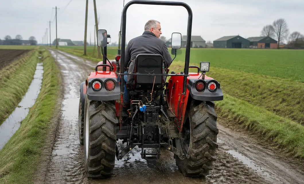Pflugfurche: Reifenspuren im gepflügten Boden. WW-254Y wird in dieser Arbeits einstellung angezeigt. Bestätigen Sie die Passform, das Gelände, die Strecken freigabe und die Betriebs bedingungen vor der Verwendung.
