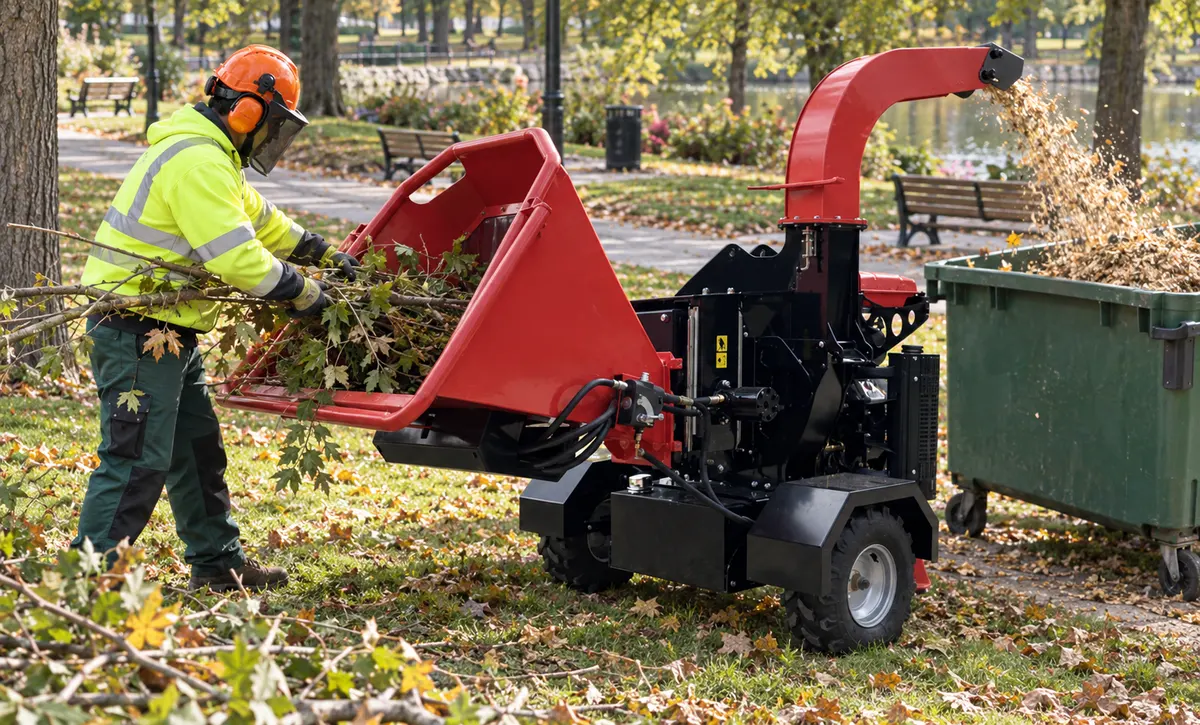 Chipping gỗ công viên thành phố