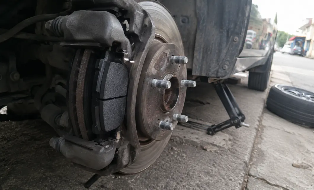 Pad Seated Behind Hub Studs