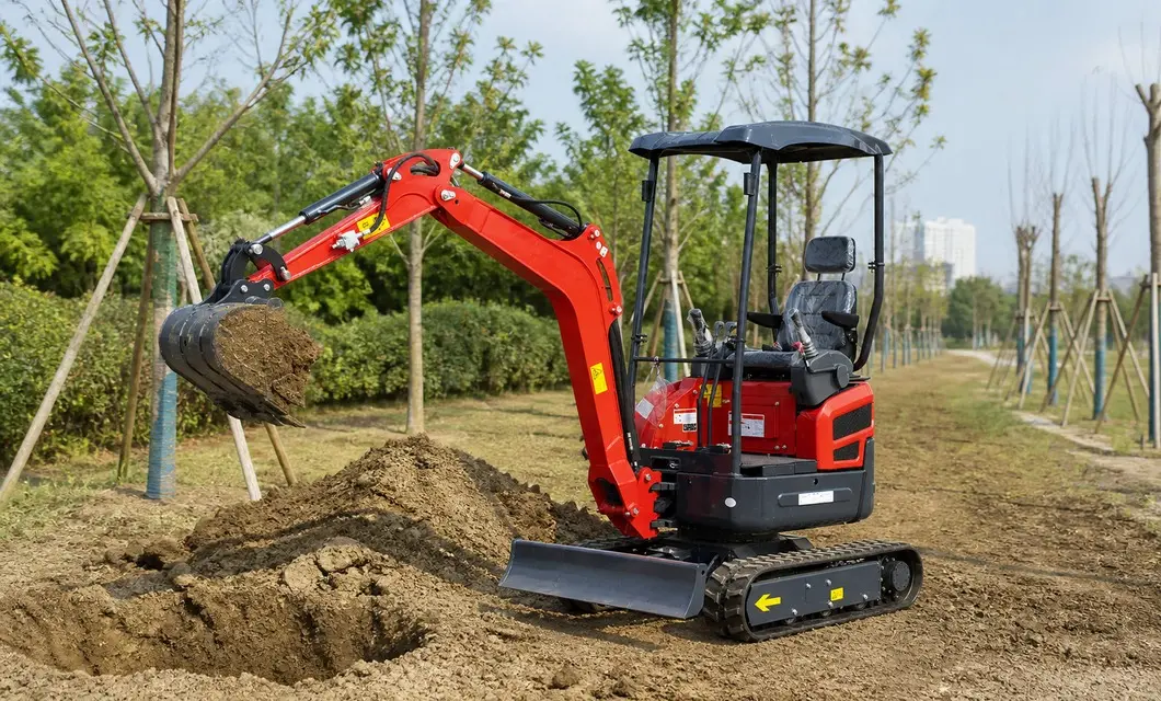 Planting pits excavated in municipal green space