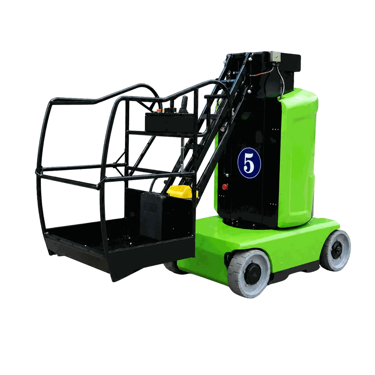 Cantilever mast wheeled aerial work platform