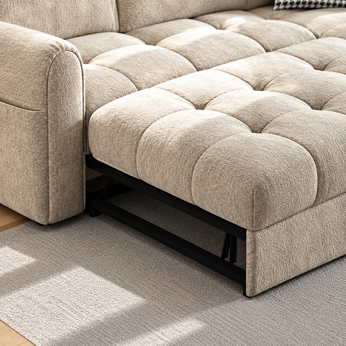 Chi tiết khung giường sofa kéo ra